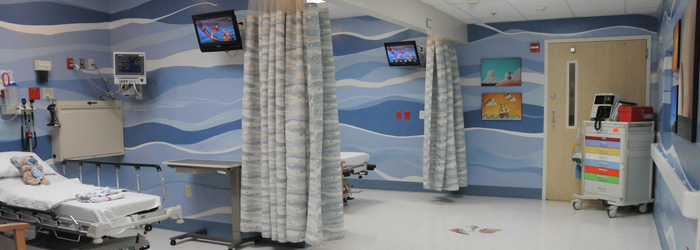 Patient beds in pediatric emergency care